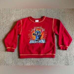 Vintage Disney Youth size Medium Lilo & Stitch ‘Ultimate Gamer’ Red Sweatshirt